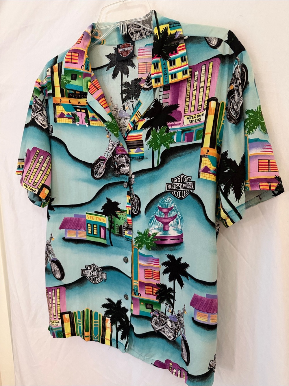 Tori Richard x Harley Davidson Motorcycle Camp Shirt XL